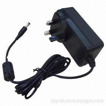 12V/2A 24W Wall Mount AC/DC Adapter with UK Plug, Available for LED TV, STB and iPad